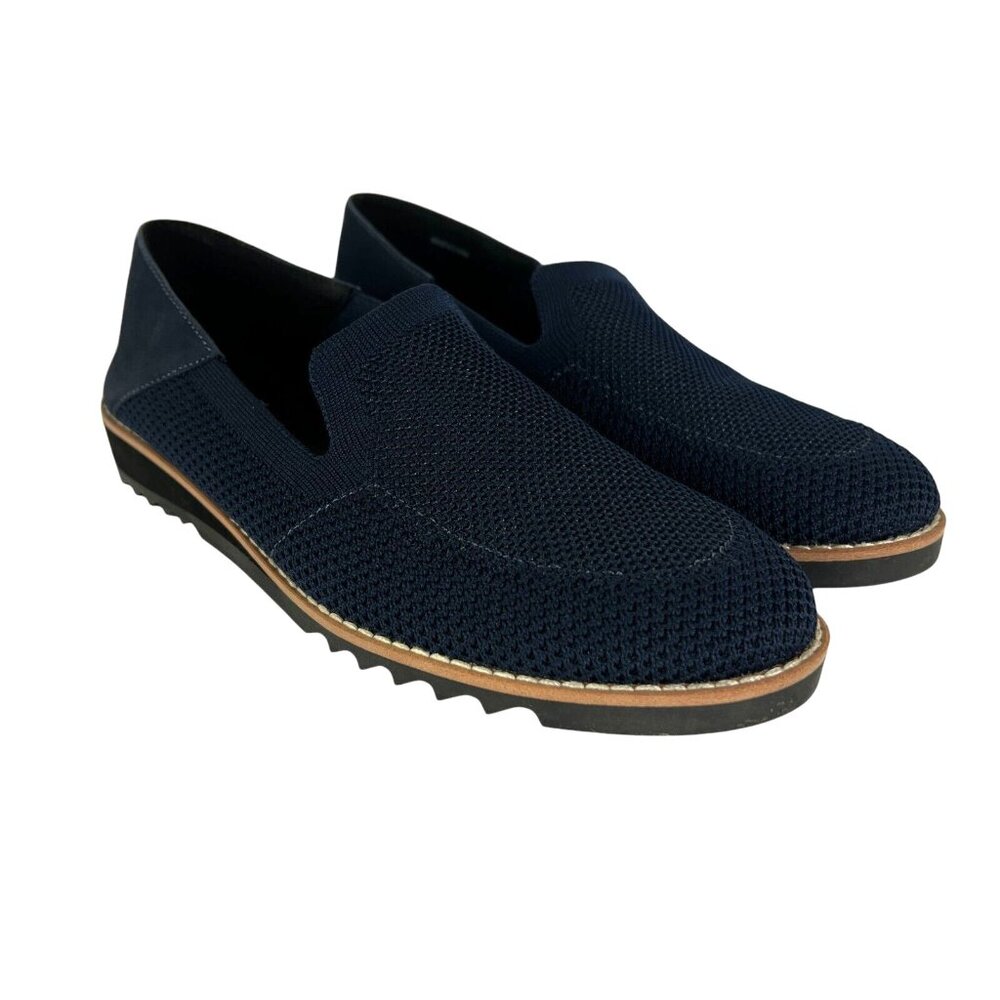 Eileen Fisher Loafers Flats Womens 6.5 Navy Novo Knit Stretch‎ Slip On Comfort